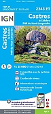 Topografische Wandelkaart van Frankrijk 2343ET - Castres / Le Sidobre / PNR du Haut-Languedoc