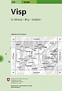Topografische Wandelkaart Zwitserland 274 Visp St. Niklaus - Brig - Simplon - Landeskarte der Schweiz
