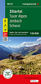 Wandelkaart WK151 Zillertal - Tuxer Alpen-Jenbach-Schwaz - Freytag & Berndt