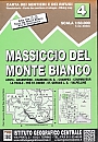 Wandelkaart 4 Mont Blanc| IGC Carta dei sentieri e dei rifugi
