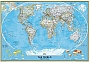 Wereldkaart Staatkundig Magneetbord 176 x 122 cm National Geographic Engelstalig