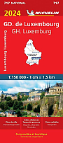 Wegenkaart - Landkaart 717 Luxemburg 2024 - Michelin National