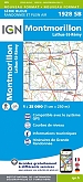 Topografische Wandelkaart van Frankrijk 1928SB - Montmorillon Lathus-St-Remy