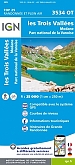 Topografische Wandelkaart van Frankrijk 3534OT - Les Trois Vallees / Modane PN de La Vanoise Courchevel Val Thorens Meribel-les-