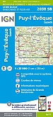 Topografische Wandelkaart van Frankrijk 2038SB - Puy l'Evêque, Luzech IGN
