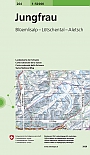 Topografische Wandelkaart Zwitserland 264 Jungfrau Blüemlisalp - Lötschental - Aletsch - Landeskarte der Schweiz