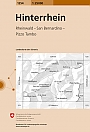 Topografische Wandelkaart Zwitserland 1254 Hinterrhein Rheinwald - San Bernadino - Pizzo  Tambo - Landeskarte der Schweiz