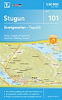 Topografische Wandelkaart Zweden 101 Stugun Sverigeserien Topo 50
