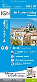 Topografische Wandelkaart van Frankrijk 2835OT - Le Puy-en-Velay / Yssingeaux