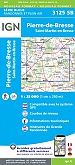 Topografische Wandelkaart van Frankrijk 3125SB - Pierre-de-Bresse St-Martin-en-Bresse