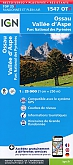 Wandelkaart 1547OTR  Ossau / Vallée d'Aspe PNR des Pyrénées Les Eaux Chaudes, Urdos Pyreneeën Geplastificeerd | IGN