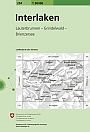 Topografische Wandelkaart Zwitserland 254 Interlaken Lauterbrunnen - Grindelwald - Brienzersee - Landeskarte der Schweiz