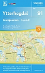 Topografische Wandelkaart Zweden 91 Ytterhogdal Sverigeserien Topo 50