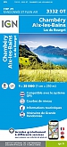 Topografische Wandelkaart van Frankrijk 3332OT - Chambery / Aix-les-Bains / Lac du Bourget
