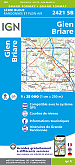 Topografische Wandelkaart van Frankrijk 2421SB - Gien Briare