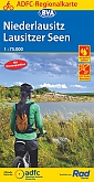 Fietskaart Niederlausitz Lausitzer Seen | ADFC Regional- und Radwanderkarten - BVA Bielefelder Verlag