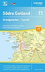 Topografische Wandelkaart Zweden 11 Södra Gotland Sverigeserien Topo 50