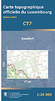 Topografische Wandelkaart van Luxemburg CT7 Beaufort | Topografische dienst Luxemburg