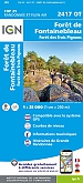 Topografische Wandelkaart van Frankrijk 2417OT - Foret de Fontainebleau