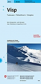Skikaart Zwitserland 274S Visp Turtmann Fletschhorn Simplon - Landeskarte der Schweiz