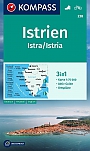 Wandelkaart 238 Istra Istrie Istria Kompass
