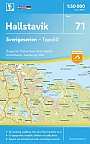 Topografische Wandelkaart Zweden 71 Hallstavik Sverigeserien Topo 50