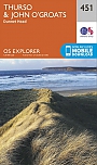 Topografische Wandelkaart 451 Thurso / John o' Groats Dunnet Head - Explorer Map