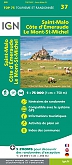 Wandelkaart Fietskaart 37 Bretagne Saint Malo - Cote d'Emeraude - Mont Saint-Michel  Top 75 | IGN