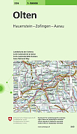 Topografische Wandelkaart Zwitserland 224 Olten Hauenstein - Zofingen - Aarau - Landeskarte der Schweiz