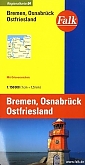 Wegenkaart - Fietskaart 4 Bremen, Osnabrück, Ostfriesland Falk Regionalkarten