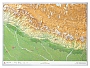 Reliefkaart Nepal 77cm x 57cm | Georelief