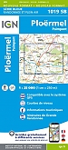 Topografische Wandelkaart van Frankrijk 1019 SB - Paimpont / Ploermel
