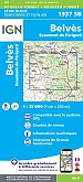 Topografische Wandelkaart van Frankrijk 1937SB - Belves Beaumont-du-Périgord