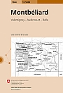 Topografische Wandelkaart Zwitserland 1064 Montbeliard Valentigney Audincourt Delle - Landeskarte der Schweiz