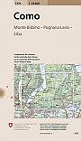 Topografische Wandelkaart Zwitserland 1374 Como Monte Bisbino Pognana Lario Erba - Landeskarte der Schweiz