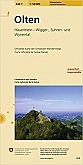 Topografische wandelkaart Zwitserland 224T Olten Hauenstein Wigger Suhren Wynental - Landeskarte der Schweiz