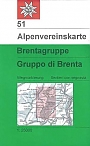 Wandelkaart 51 Brentagruppe | Alpenvereinskarte