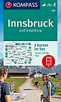 Wandelkaart 290 Rund um Innsbruck, 2 Kaarten Kompass