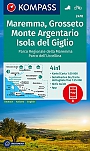 Wandelkaart 2470 Maremma, Grosseto, Monte Argentario, Isola del Giglio Kompass