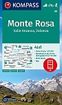 Wandelkaart 88 Monte Rosa Valle Anzasca - Valsesia Kompass