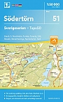 Topografische Wandelkaart Zweden 51 Södertörn Sverigeserien Topo 50
