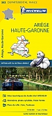 Fietskaart - Wegenkaart - Landkaart 343 Ariege Haute-Garonne - Départements de France - Michelin
