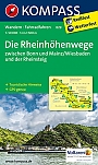 Wandelkaart 829 Die Rheinhöhenwege zwischen Bonn und Mainz/Wiesbaden und der Rheinsteig Kompass