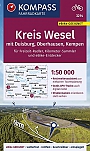 Fietskaart 3214 Kreis Wesel Duisburg Oberhausen Kempen  | Kompass
