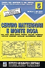 Wandelkaart 5 Cervino Matterhorn e Monte Rosa | IGC Carta dei sentieri e dei rifugi