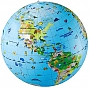 Opblaasbare wereldbol Wereld globe met dieren 50cm | Caly Toys