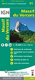 Wandelkaart Fietskaart 01 Massif du Vercors Top 75 | IGN