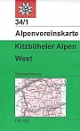 Wandelkaart 34/1 Kitzbüheler Alpen, West | Alpenvereinskarte