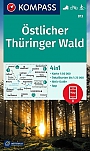 Wandelkaart  813 Östlicher Thüringer Wald Kompass