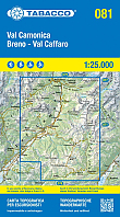 Wandelkaart 081 Val Camonica - Breno - Val Caffaro Tabacco